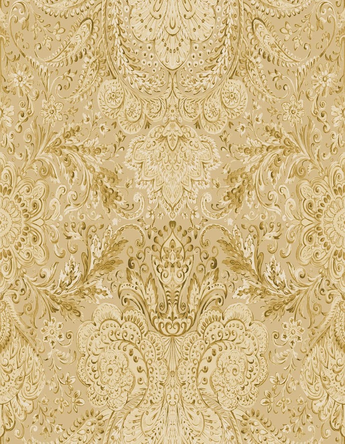 Tapete gold gelb braun aus der Hohenberger Tapeten Manufaktur in Deutschland